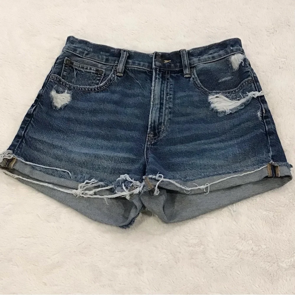 American Eagle 4 Highest Rise 90s Boyfriend Denim Shorts Women’s Distressed